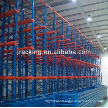 Jracking Q235 pallet shelf metal shed sale, steel used drive-in warehouse rack